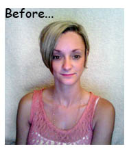 Louise before her makeover photo shoot